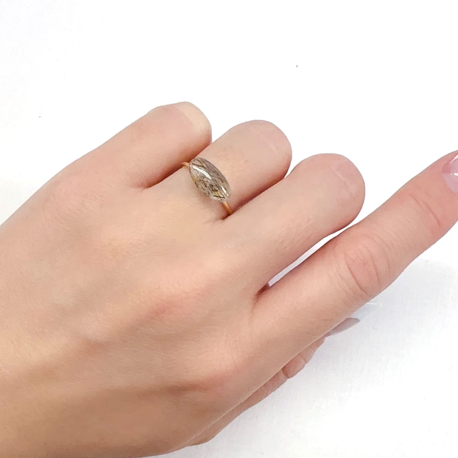 レインボーラティスサンストーン オーストラリア産 1.63ct[231225236]11.8x6.1mm前後