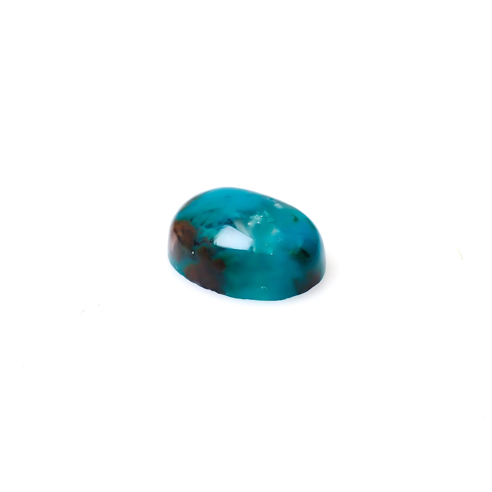 ジェムシリカ(宝石名クリソコーラ・カルセドニー)ペルー産 9.50ct 識別済[250229900]15.9x12mm前後