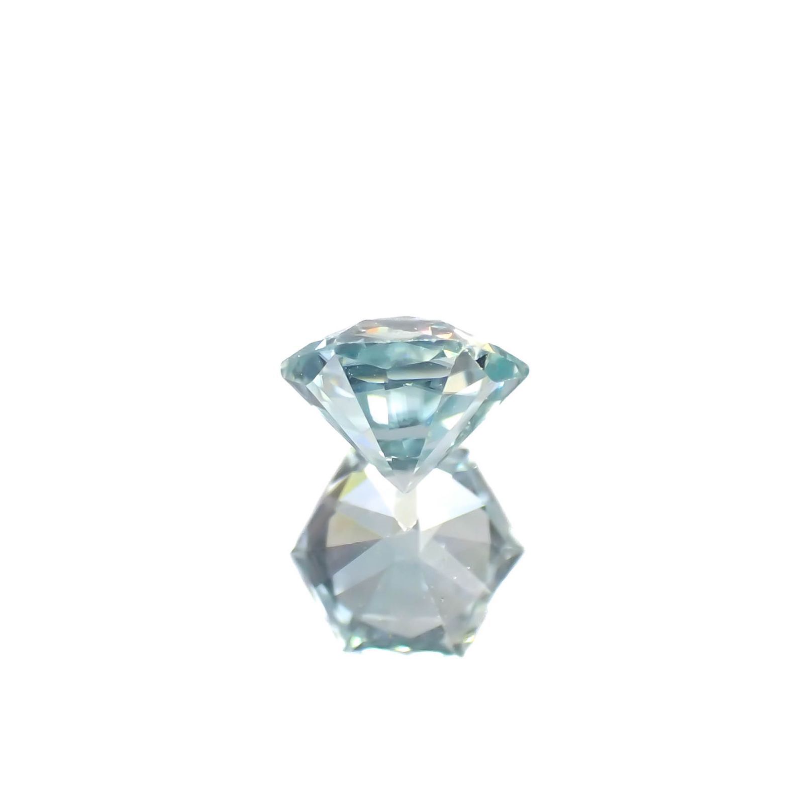◇ヘキサゴンカット◇アイスブルージルコン(宝石名ジルコン)カンボジア産 0.85ct 識別済[230320855]4.8x4.7mm前後