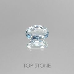 アクアマリン(宝石名アクアマリン) ブラジル産 0.59ct 識別済[20073469]6.7×4.4mm前後