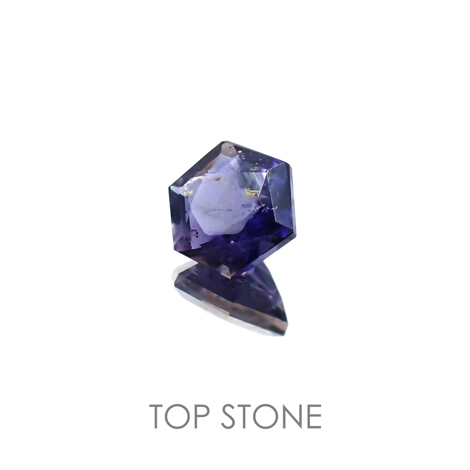 アイオライトサンストーン インド・ブラジル産 ルース 1.35ct[20118183]6.8×6.8mm前後