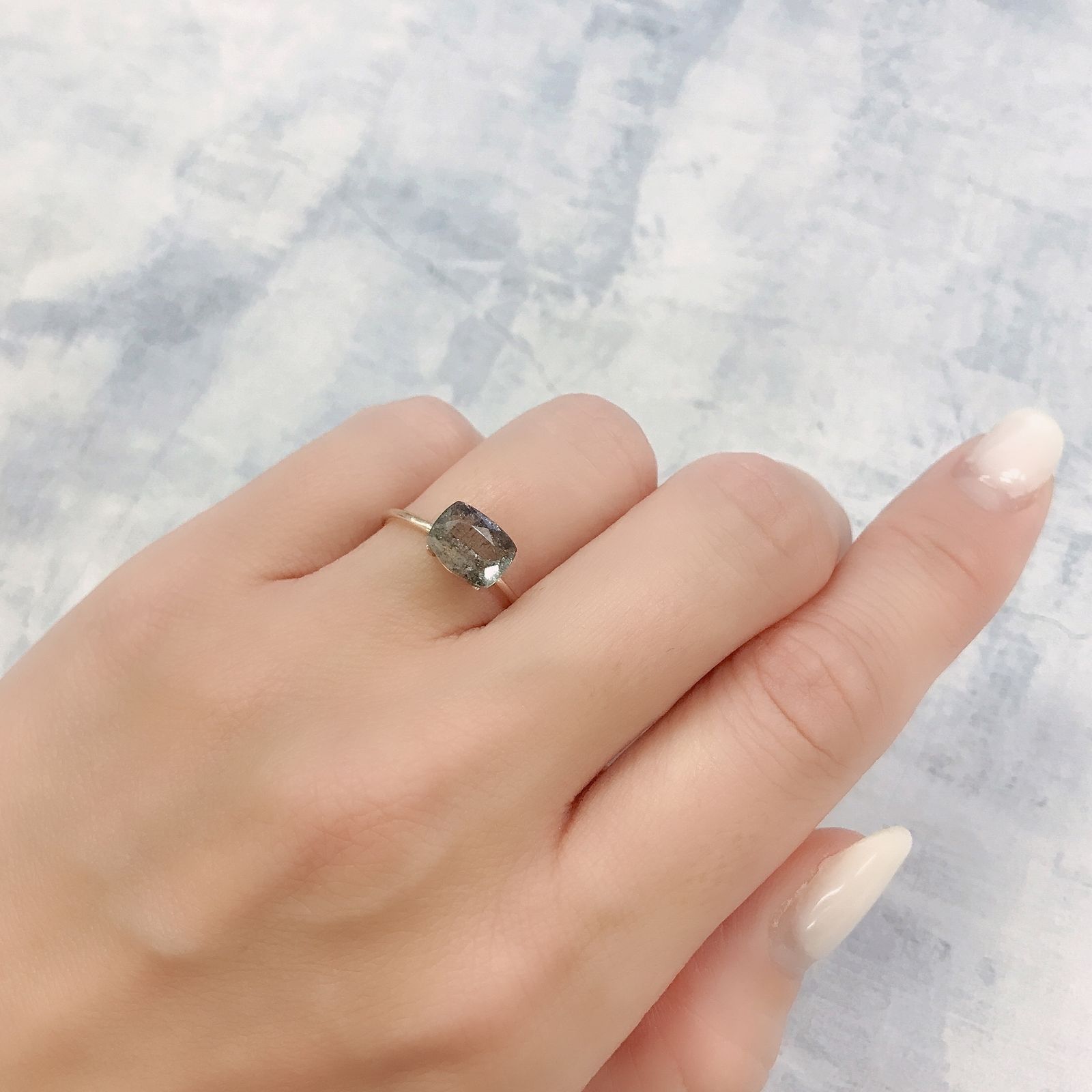 モスアクアマリン ブラジル産 1.24ct[220716803]8.1x6.1mm前後