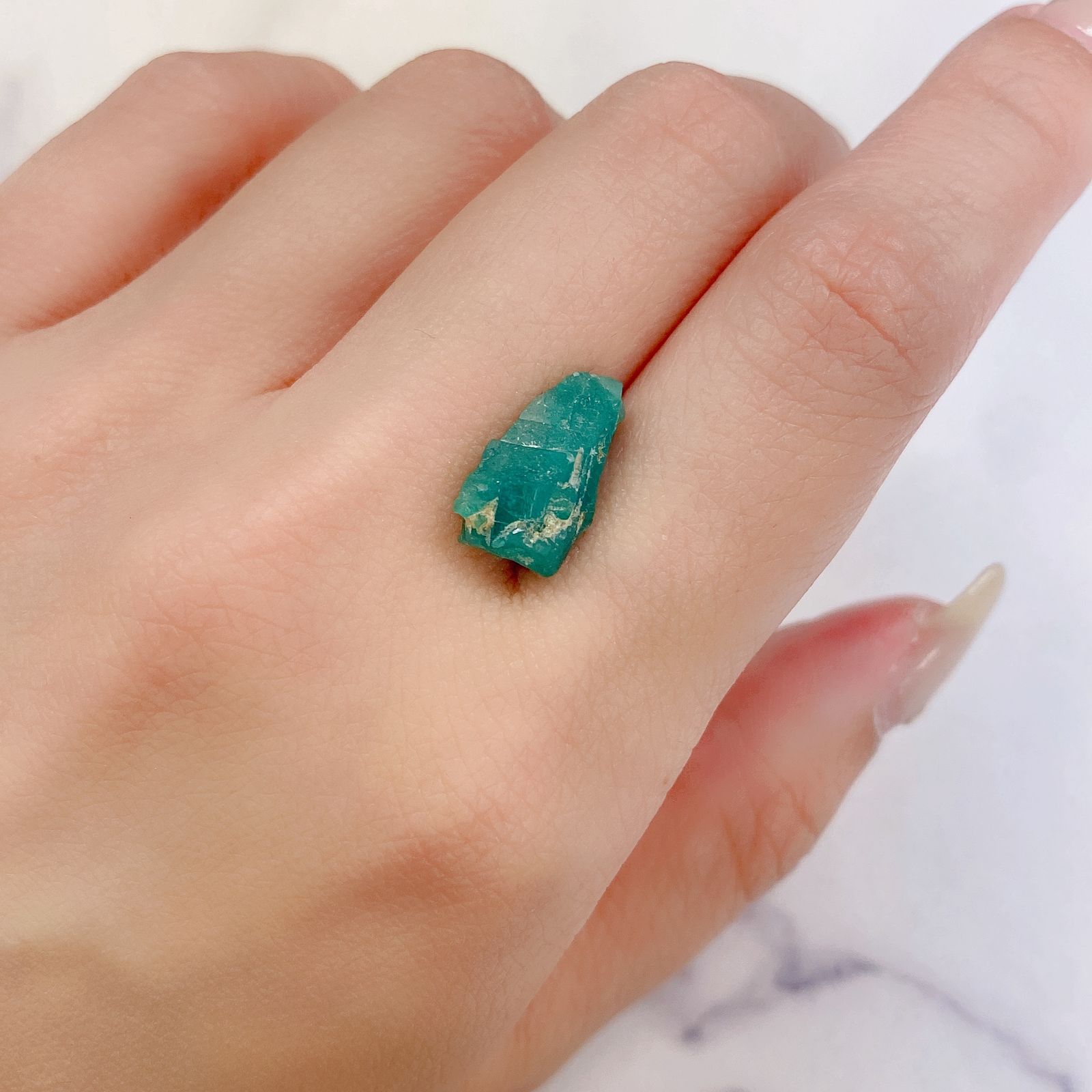 エメラルド(宝石名エメラルド) コロンビア産 原石・結晶 3.95ct 識別