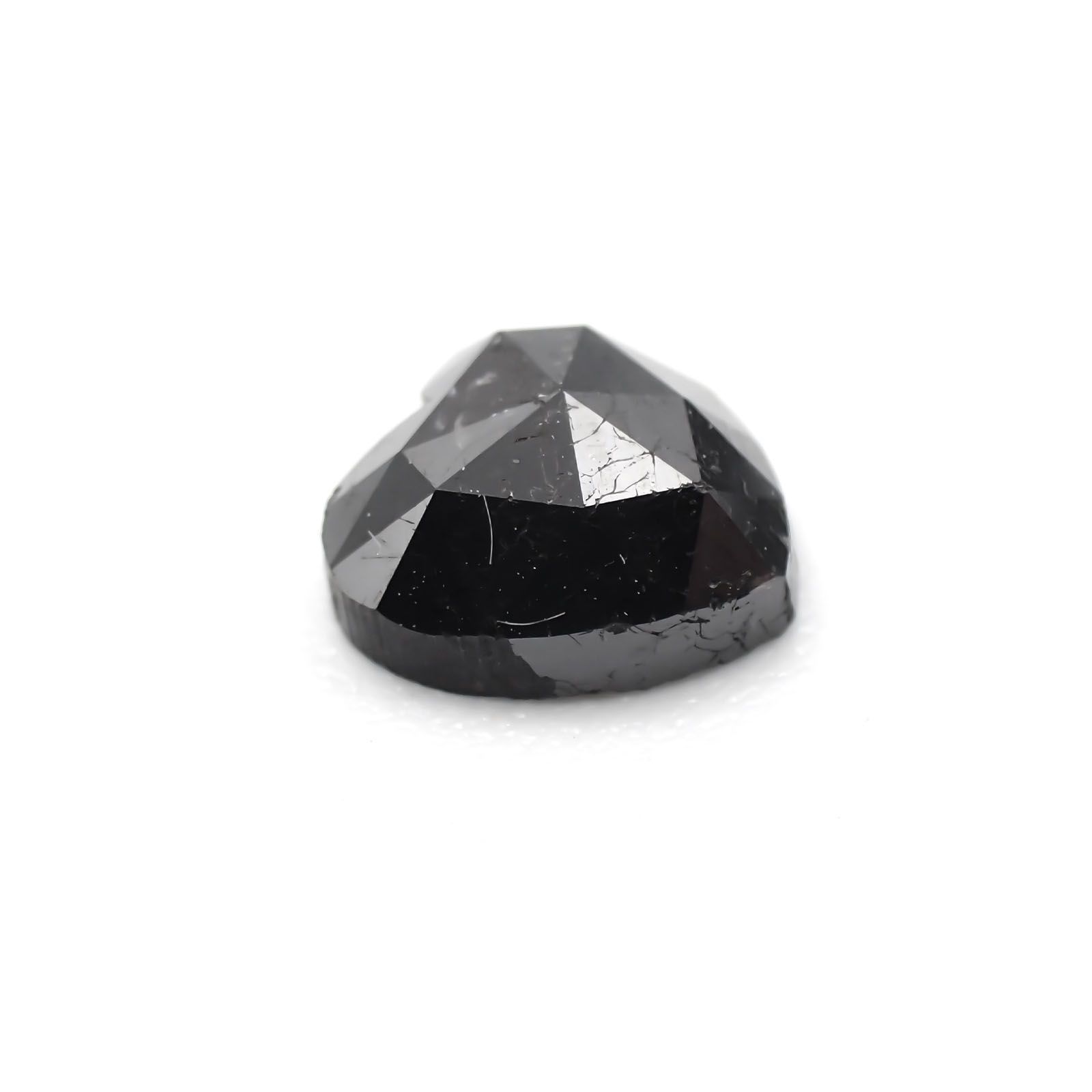 ブラックダイヤモンド(宝石名ダイアモンド) ジンバブエ産 0.89ct 識別済[210410131]6.2×6.1mm前後