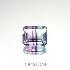 バイカラーフローライト ブラジル産 ルース 4.38ct[210913212]10.2×8.1mm前後