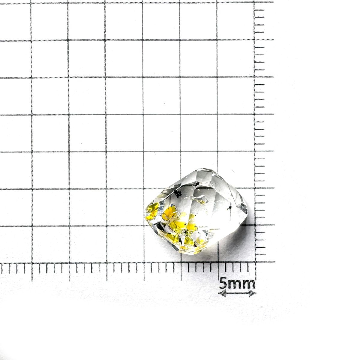 オイルインクォーツ原石 パキスタン産 5.39ct [231224719]13.4x10.1mm前後
