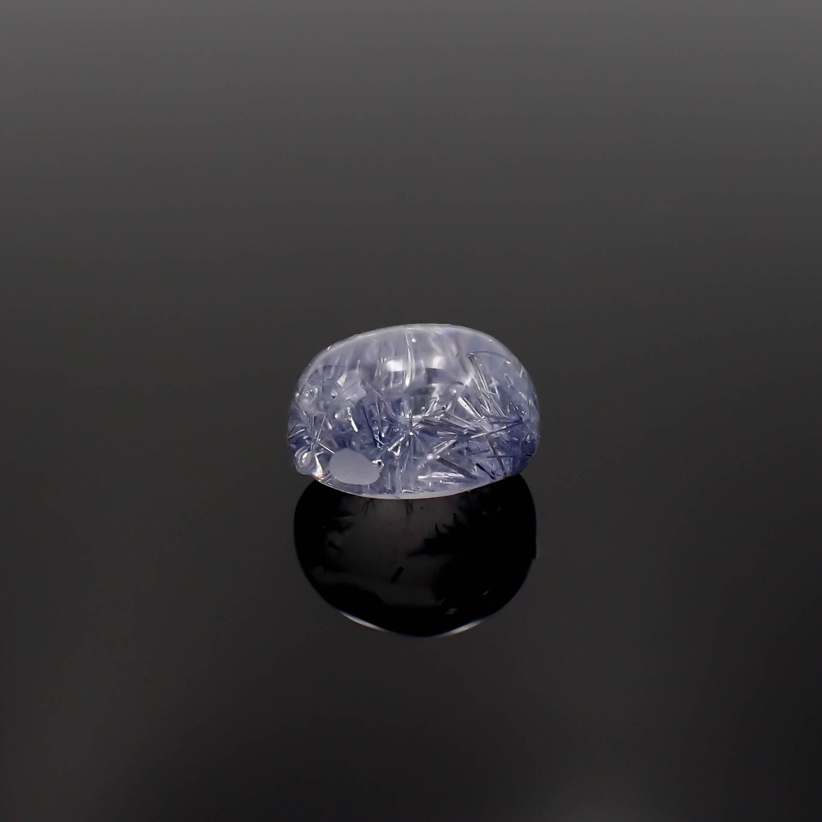 デュモルチェライトインクォーツ ブラジル産 2.90ct[230320887]8.7x7.5mm前後