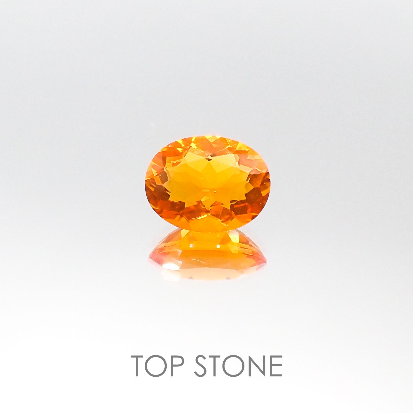ファイヤーオパール(宝石名ファイヤー・オパール) メキシコ産 1.12ct 識別済[20085088]8.7×6.8mm前後