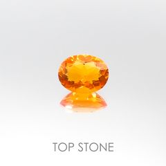 ファイヤーオパール(宝石名ファイヤー・オパール) メキシコ産 1.12ct 識別済[20085088]8.7×6.8mm前後