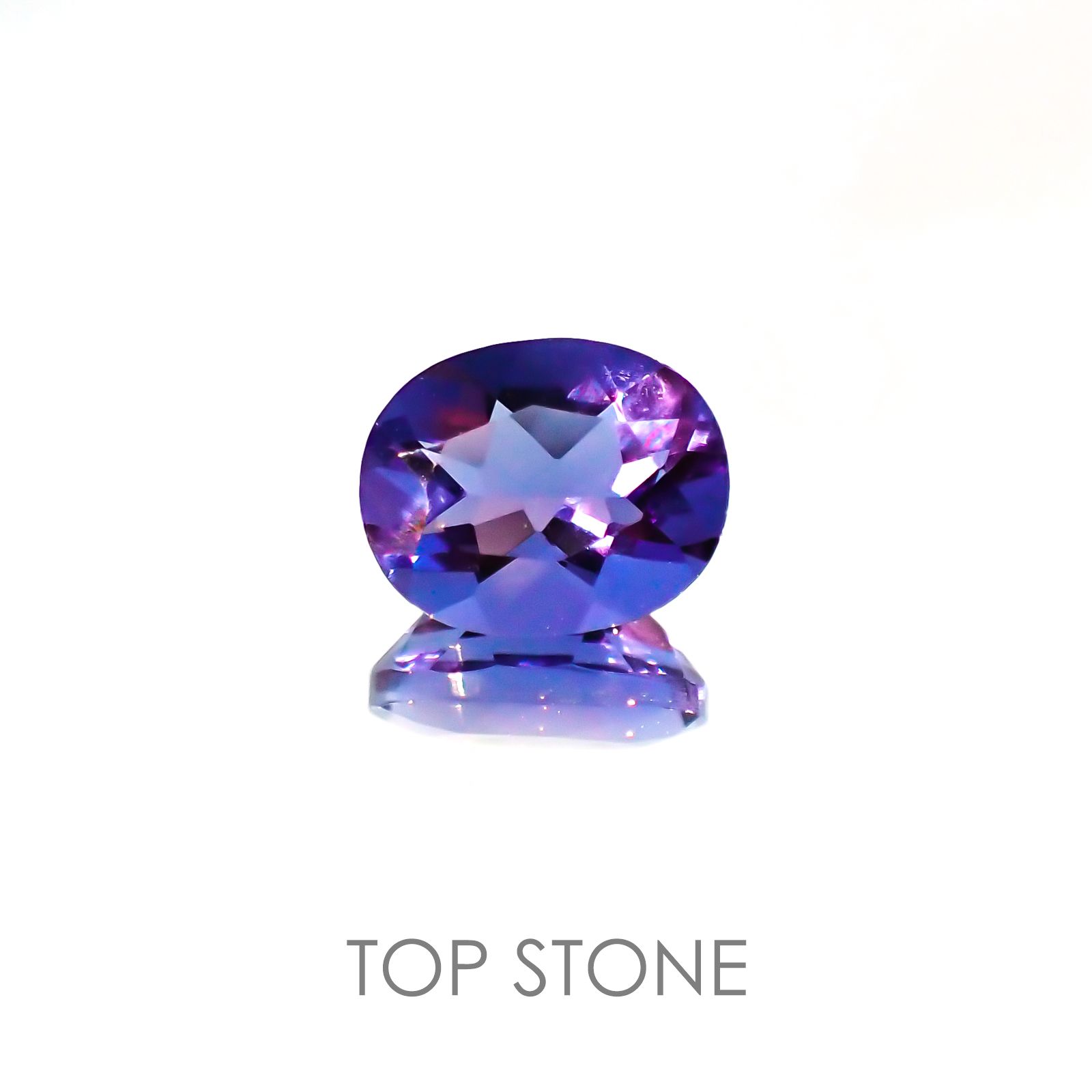 カラーチェンジフローライト ブラジル産 ルース 3.32ct[20117802]10.2×8.1mm前後