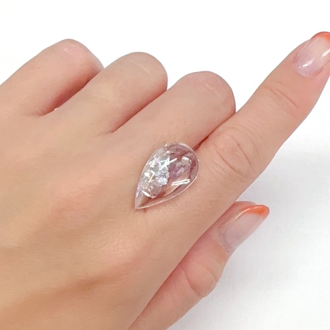 マニフェストインクォーツ ブラジル産 15.14ct[240527420]21.7x12.8mm前後