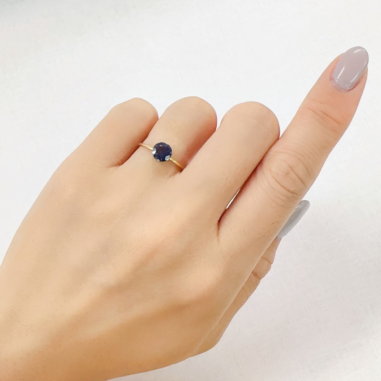 アイオライトサンストーン インド/ブラジル産 0.62ct[230923328]6x5.9mm前後