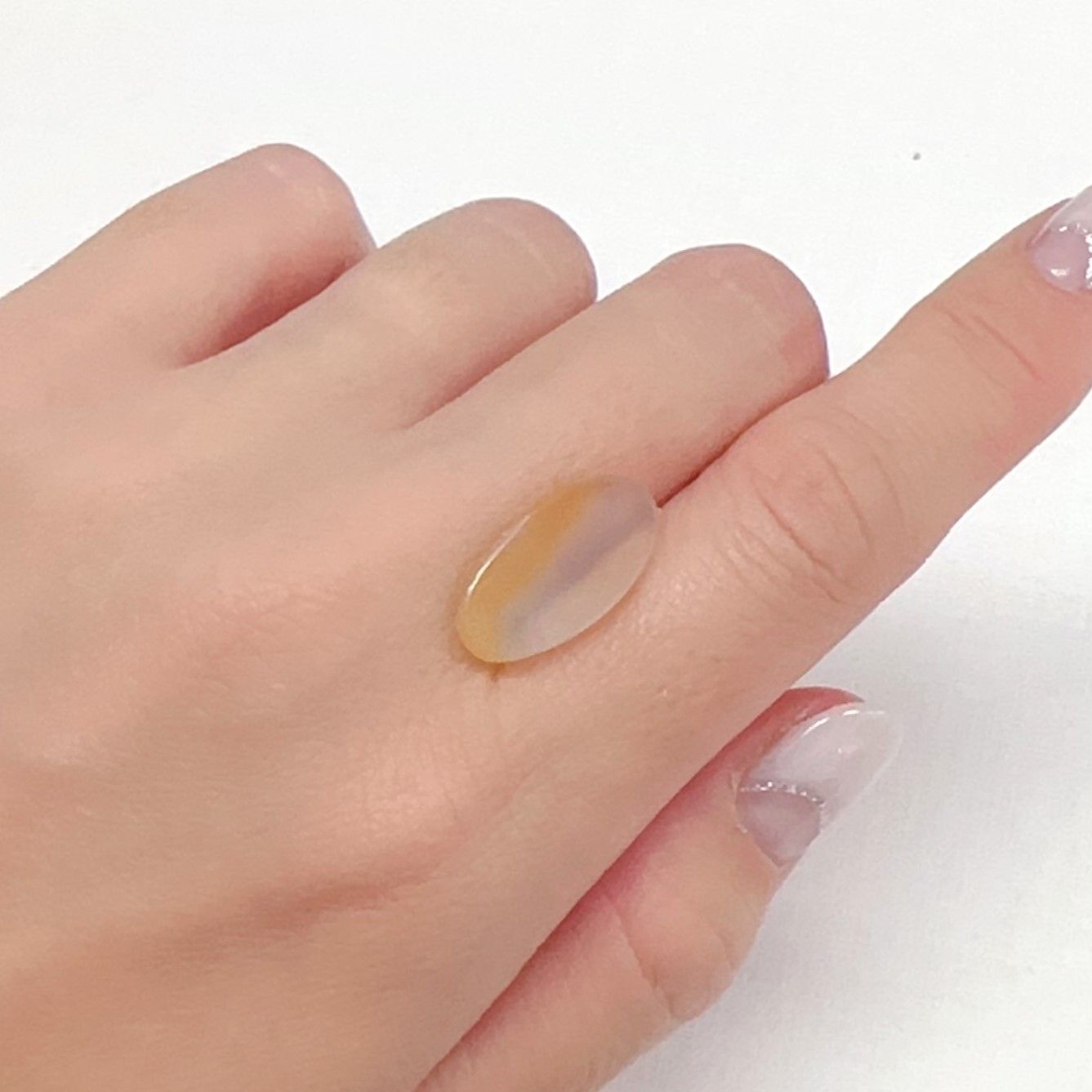 アイリスアゲート スライス メキシコ・チワワ州産 5.13ct[240527804]18.8x9.9mm前後
