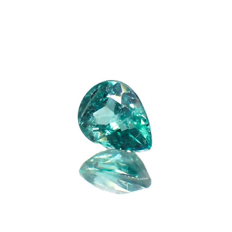 パライバトルマリン(宝石名トルマリン/別名パライバ・トルマリン)ブラジル・パライバ州バターリャ鉱山産 0.18ct 識別済[221018809]4.1x3.1mm前後