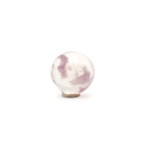 レピドライトインクォーツ ブラジル・ミナスジェライス州産 7.64ct / 13x12.8mm前後 [260331882]