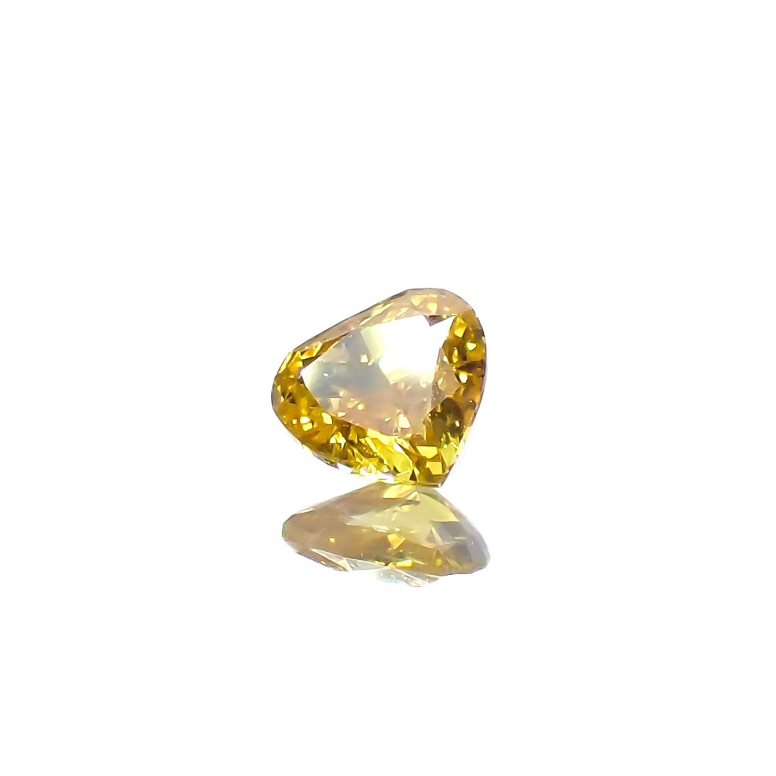 イエローダイヤモンド I-1 | FANCY DEEP ORANGY YELLOW(宝石名ダイアモンド) ソ付(CGL) 0.109ct / 3.22x3.27mm前後 [260625394]