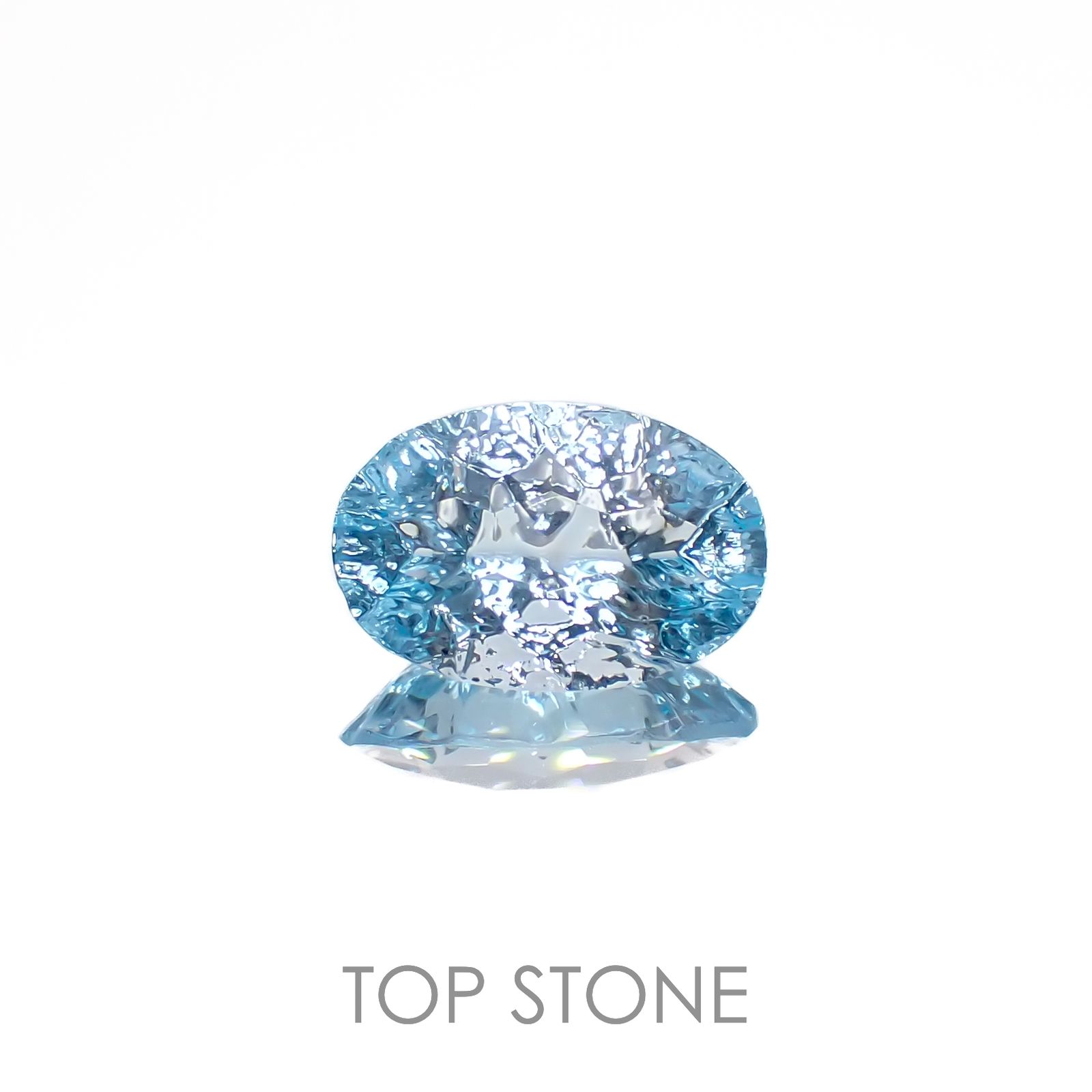 ◇カスタムカット◇ブルートパーズ ブラジル産 3.50ct[221219333]12x8.1mm前後