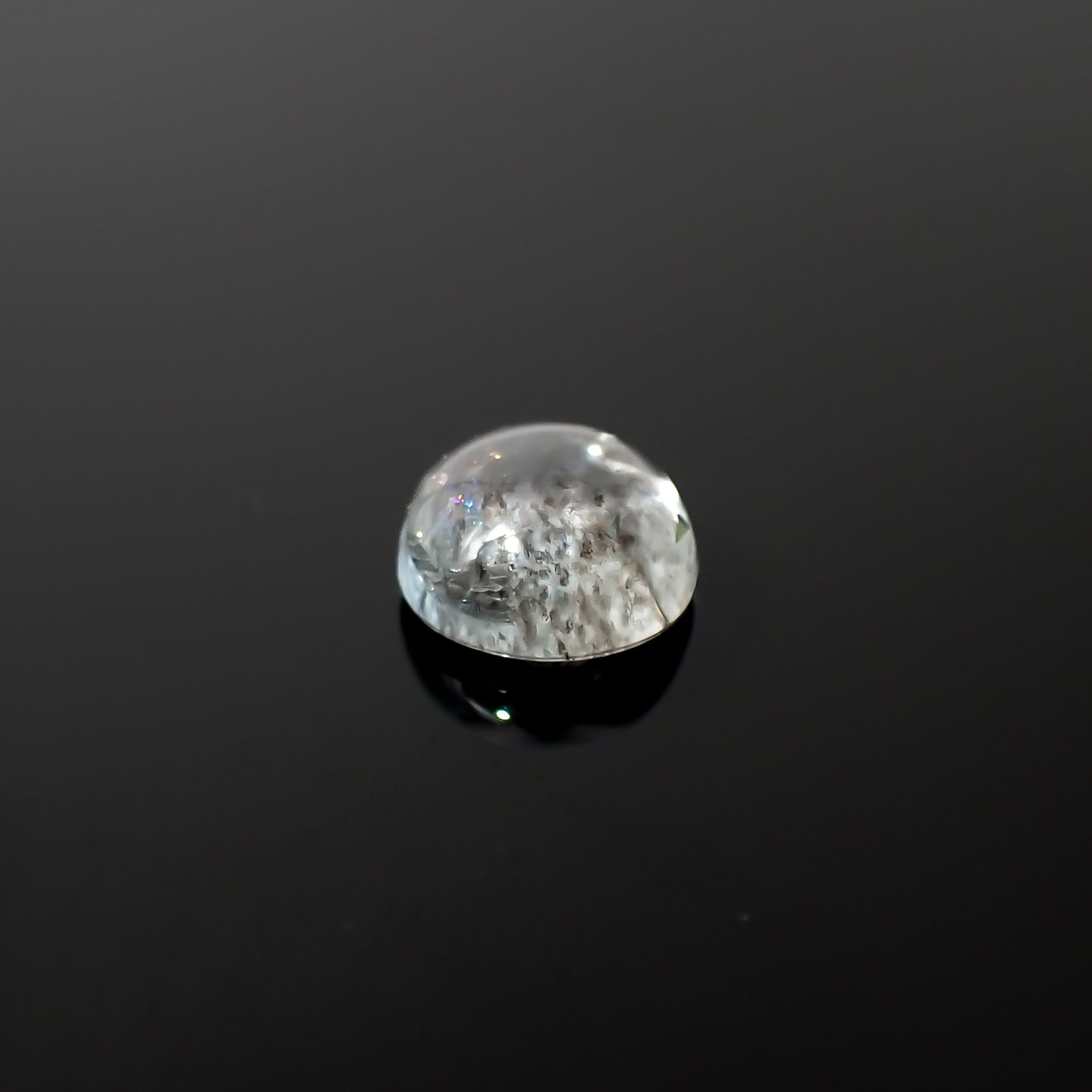アベンチュリンアクアマリン ナイジェリア産 1.19ct[240226039]6.7x6.6mm前後