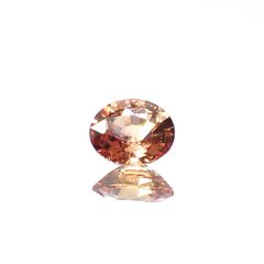 パパラチャサファイア(宝石名サファイア/別名パパラチャ・サファイア)スリランカ産 0.603ct CGL鑑付[231224693]5.5x4.7mm前後