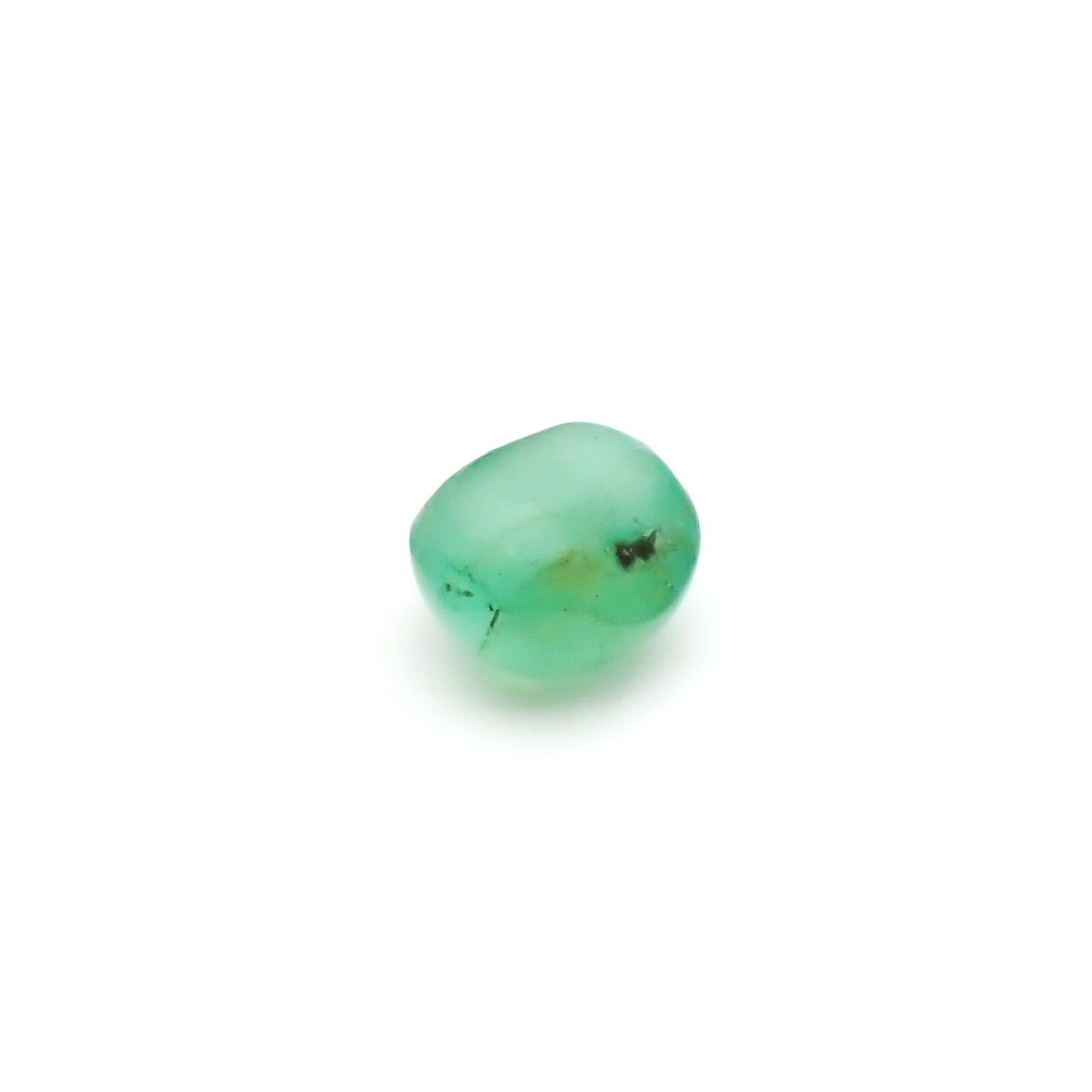 エメラルドキャッツアイ(宝石名エメラルド・キャッツアイ) コロンビア産 0.899ct ソ付(彩珠)[210711665]5.8×5mm前後