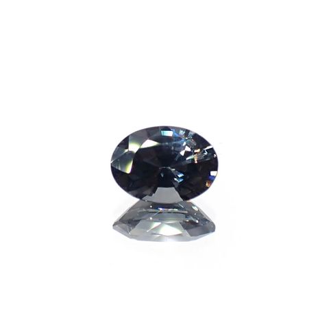 プラチナスピネル(宝石名スピネル)ビルマ産 0.94ct 識別済[250730757]7.2x5.2mm前後
