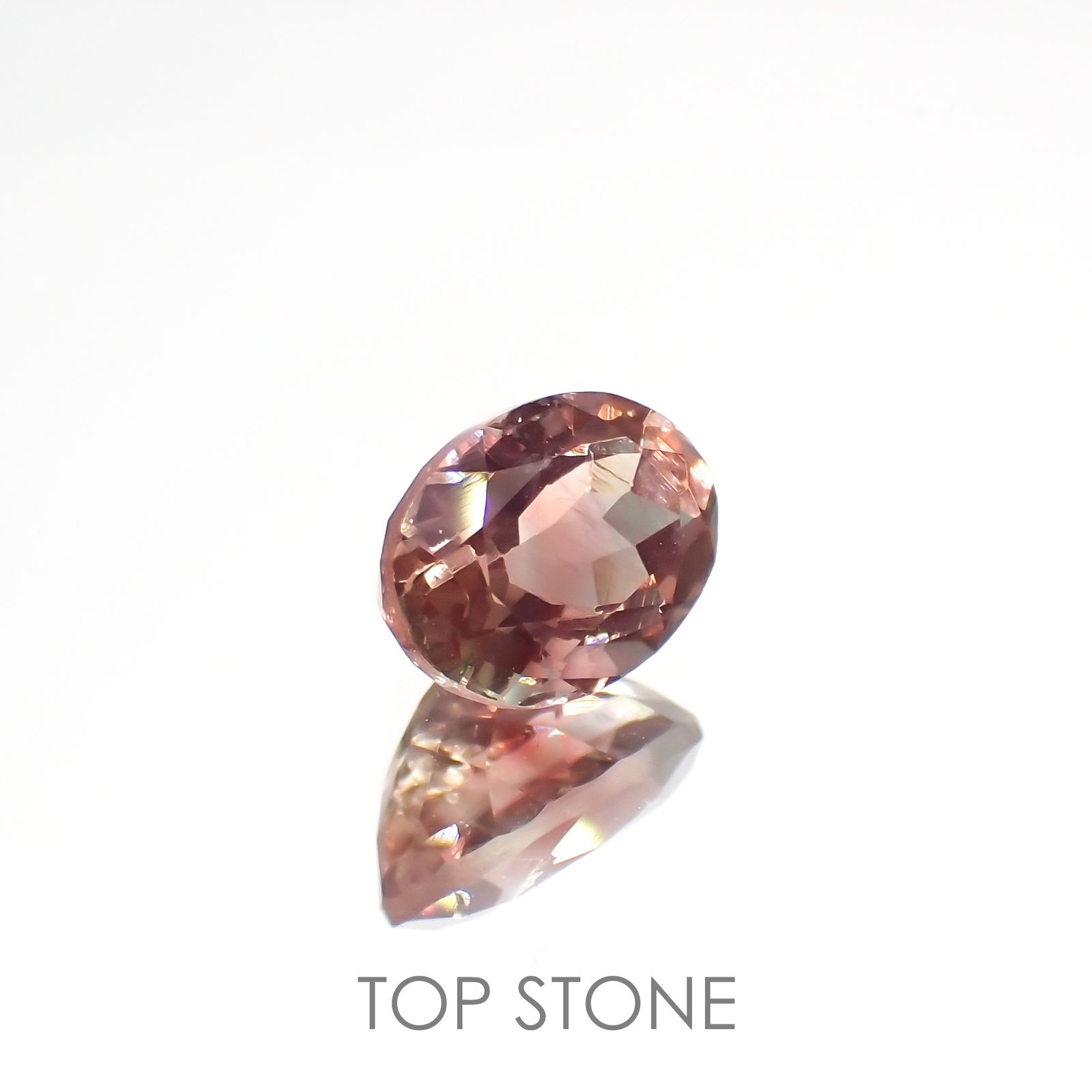バイカラーアンデシン(宝石名アンデシン)チベット産 1.13ct 識別済[220115263]7.6x5.5mm前後