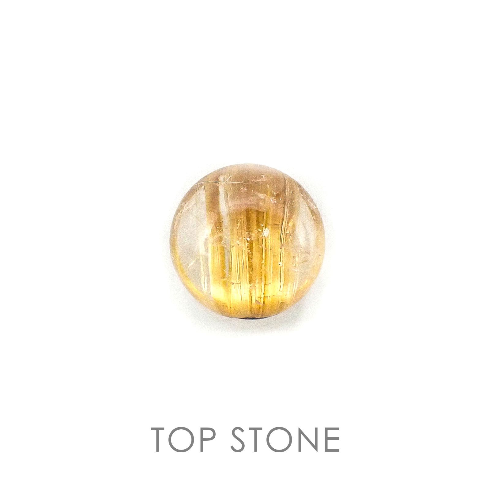ルチルクォーツ(宝石名ルチルレイテッド・クォーツ) ブラジル産 1.38ct 識別済[20084477]7.1×7.1mm前後