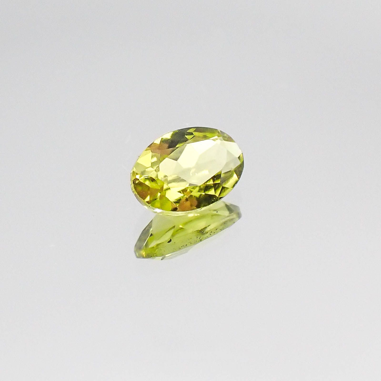 カナリートルマリン(宝石名トルマリン)ナイジェリア産 0.43ct 識別済[230522200]6x4mm前後