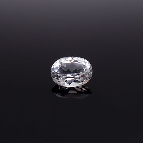 シルバーアパタイト フルオレッセンス アフリカ産 識別済 1.09ct / 7.4x5.5mm前後 [260632513]