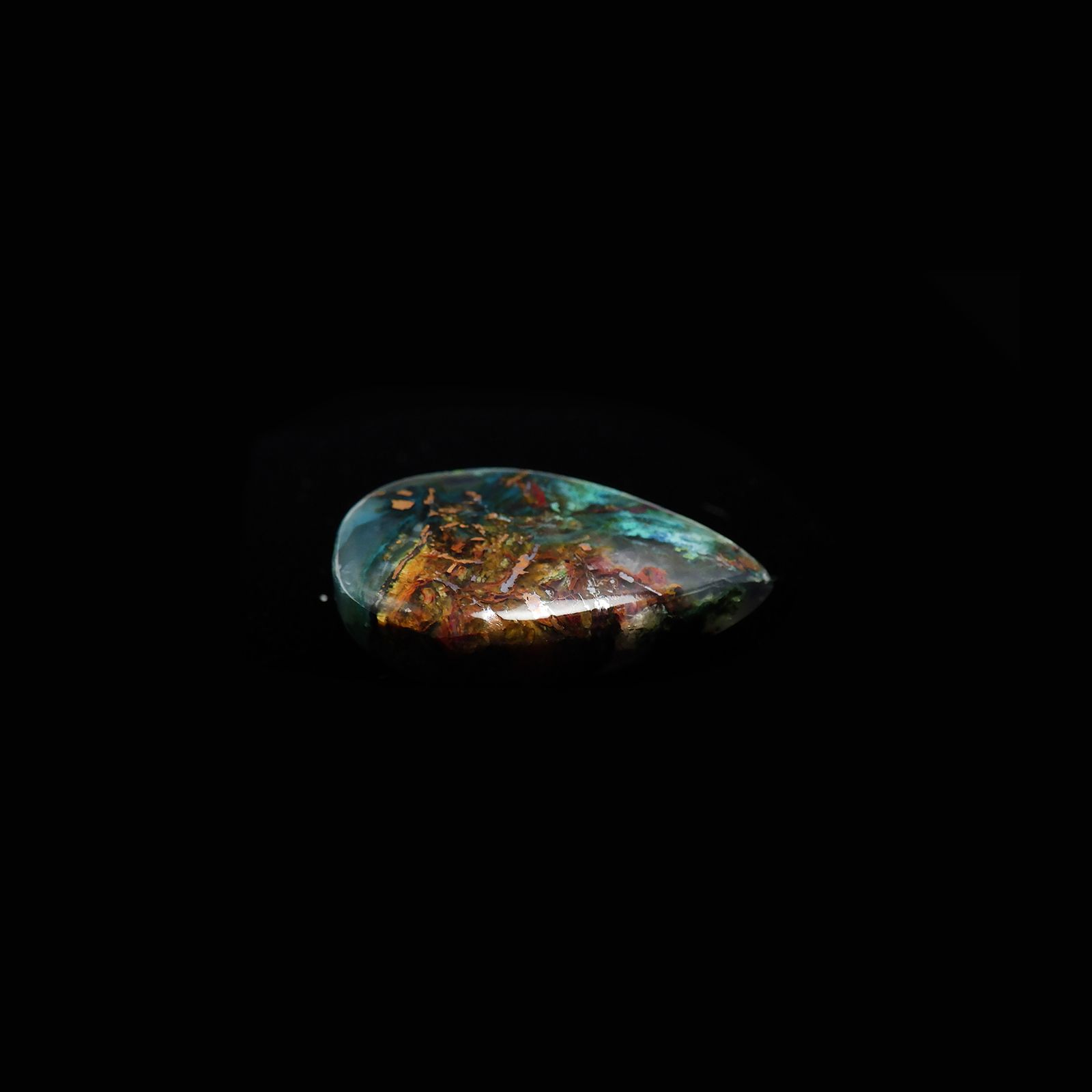 コッパークリソコラインカルセドニー インドネシア産 18.61ct[240125550]21.3x14.5mm前後