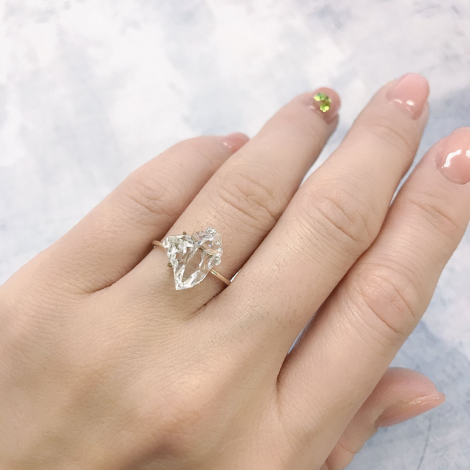 ハーキマーダイヤモンド 原石 アメリカ・ニューヨーク州産 4.89ct[220115436]12.8x10.9mm前後