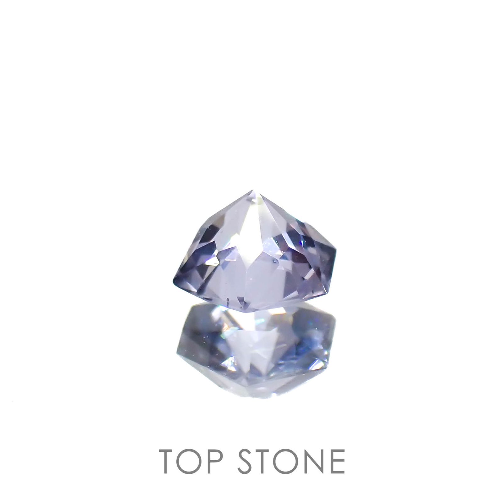 ◇ヘキサゴンカット◇バイオレットスピネル(宝石名スピネル)ビルマ/マダガスカル産 0.42ct 識別済[230220642]4.4x4.2mm前後
