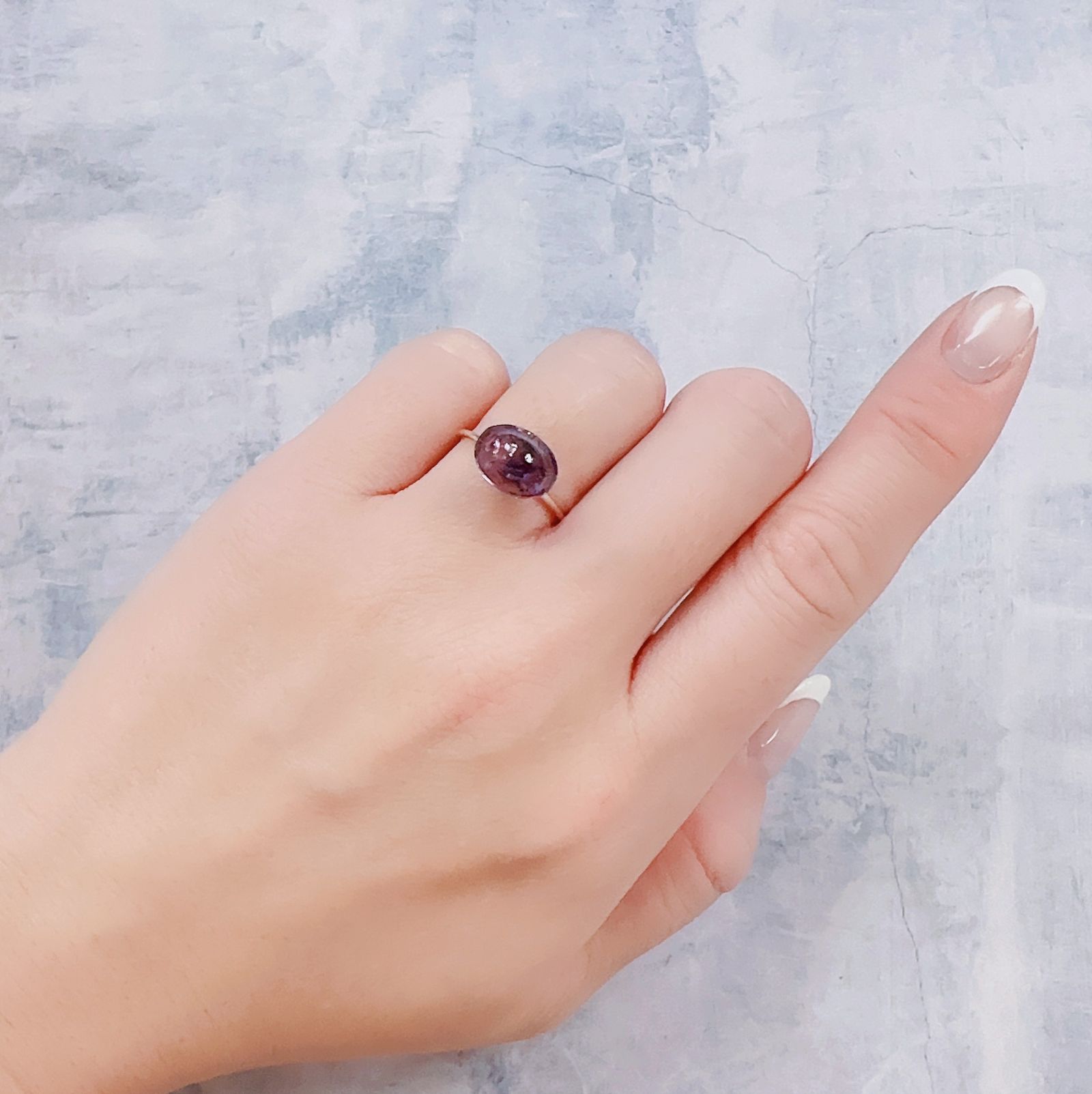 ◇カスタムカット◇アメジストエレスチャル ナイジェリア・カラバル産 3.04ct[221219693]10.5x7.8mm前後