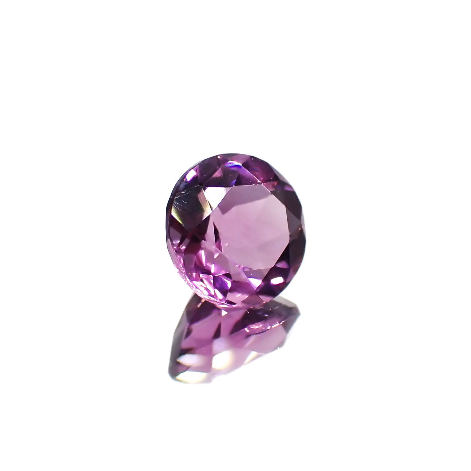 ピンクパープルフローライト 中国産 1.60ct[221018445]7.1x7.1mm前後
