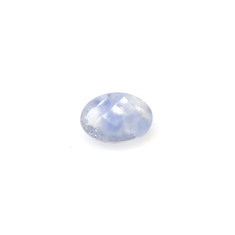 ◇チェッカーカット◇デュモルチェライトインクォーツ ブラジル産 1.57ct / 9x6.6mm前後 [240125656]