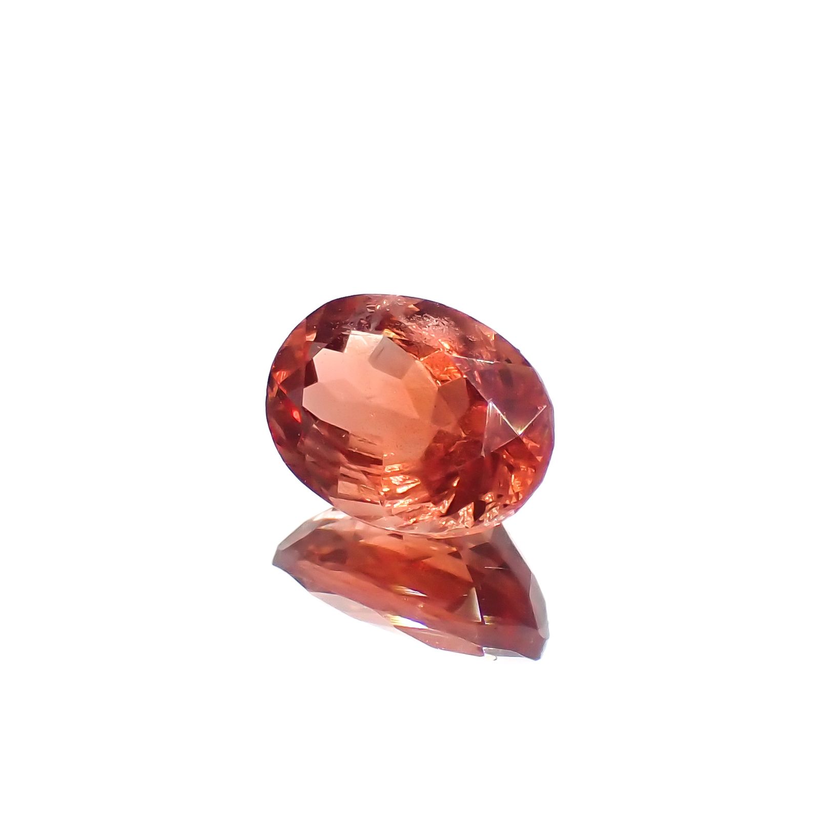 エチオピアサンストーン(宝石名アンデシン・ラブラドライト)エチオピア産 1.25ct 識別済[230321311]8.1x5.9mm前後