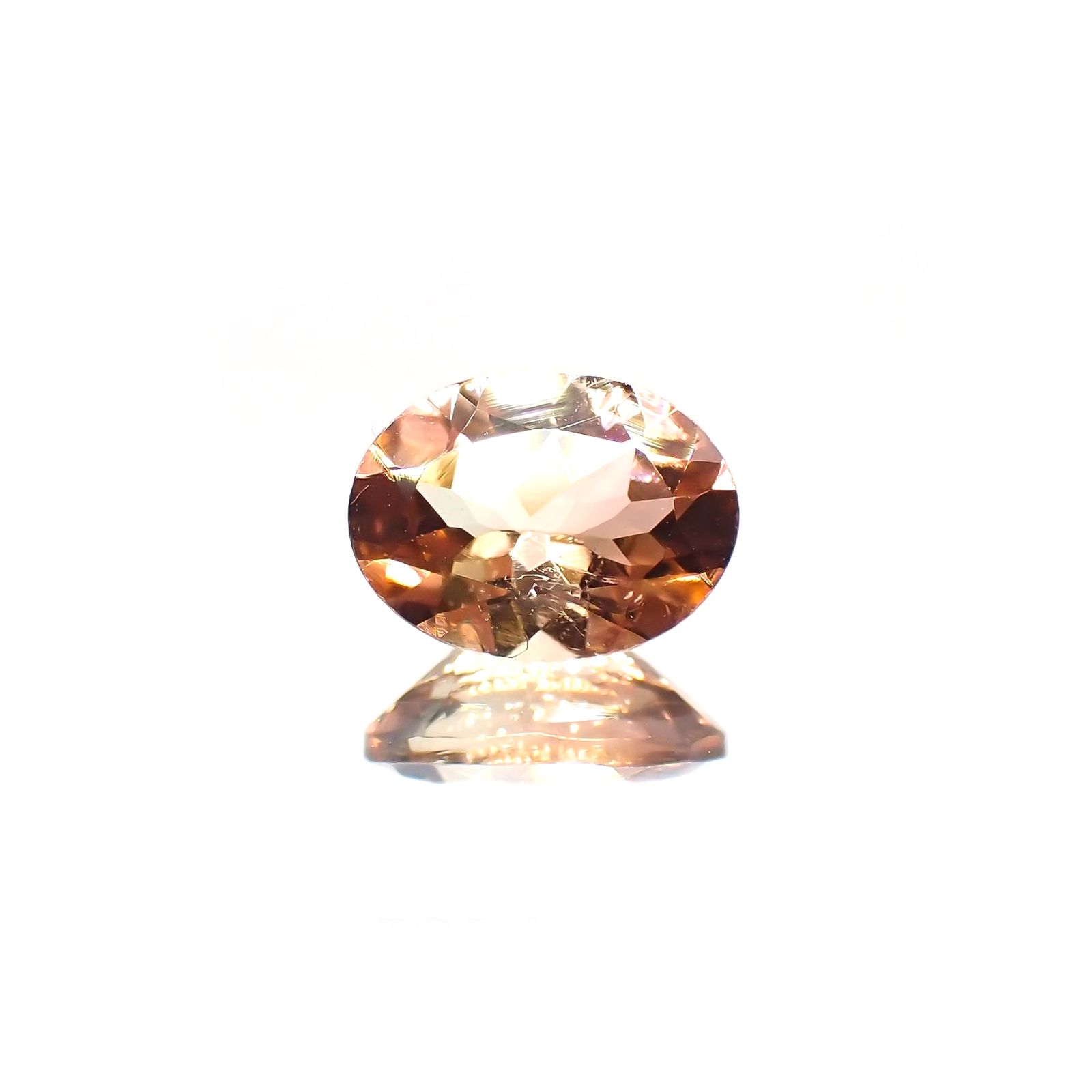 バイカラートルマリン(宝石名バイカラー・トルマリン) コンゴ民主共和国産 1.195ct ソ付(彩珠)[211013598]8.1×6.2mm前後