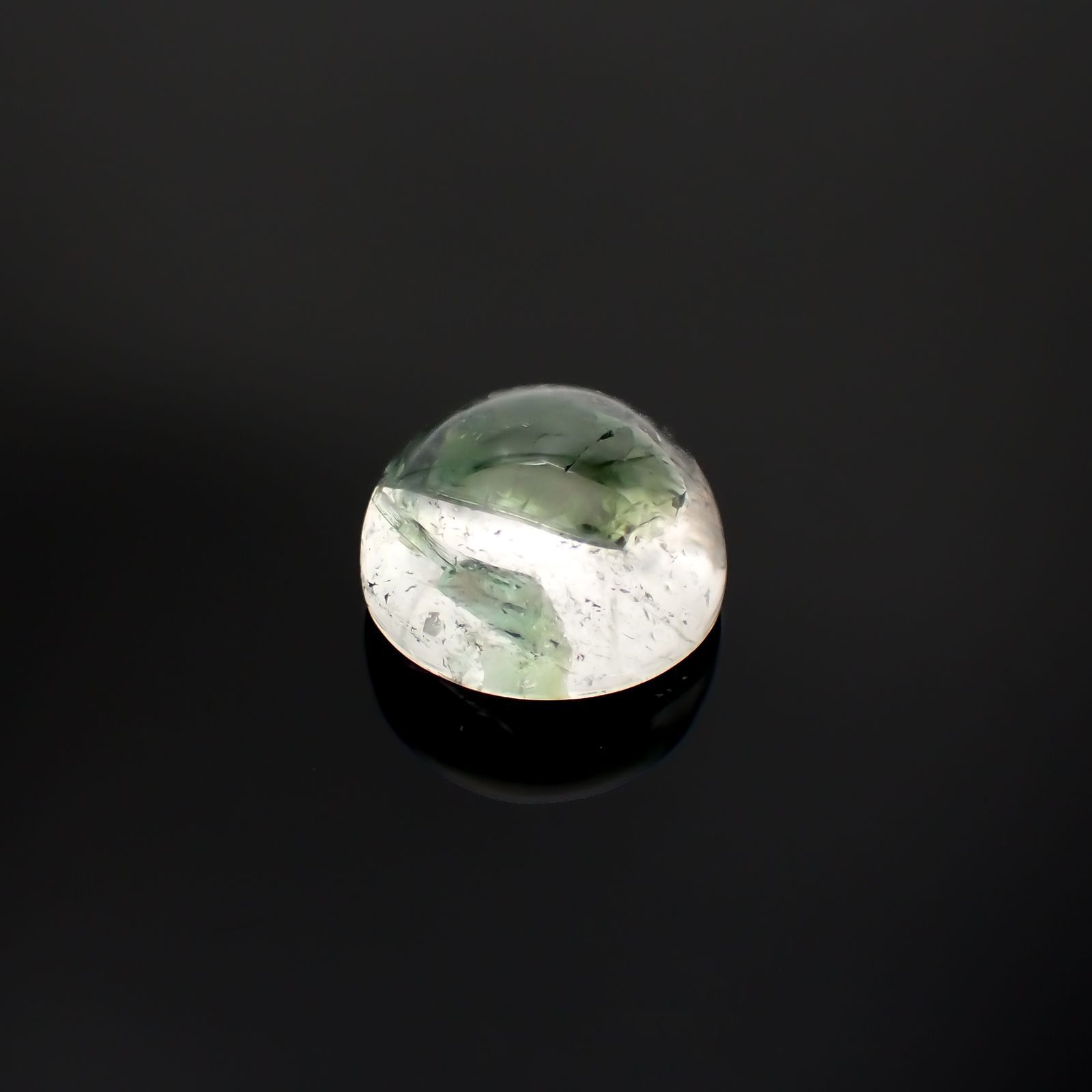 グリーントルマリンインクォーツ ブラジル・ミナスジェライス州産 8.69ct[221018307]12.5x12.4mm前後