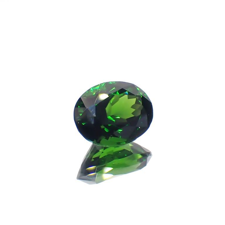 クロムトルマリン(宝石名クロム・トルマリン)タンザニア産 2.793ct ソ付(彩珠)[221119037]10x7.7mm前後