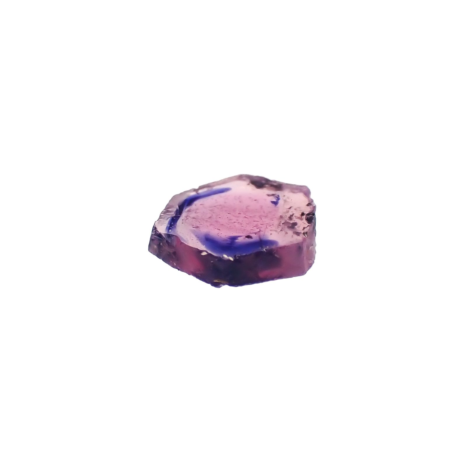 ウィンザーサファイア原石スライス タンザニア・ウィンザー産 0.56ct[230321220]6.3x5.7mm前後
