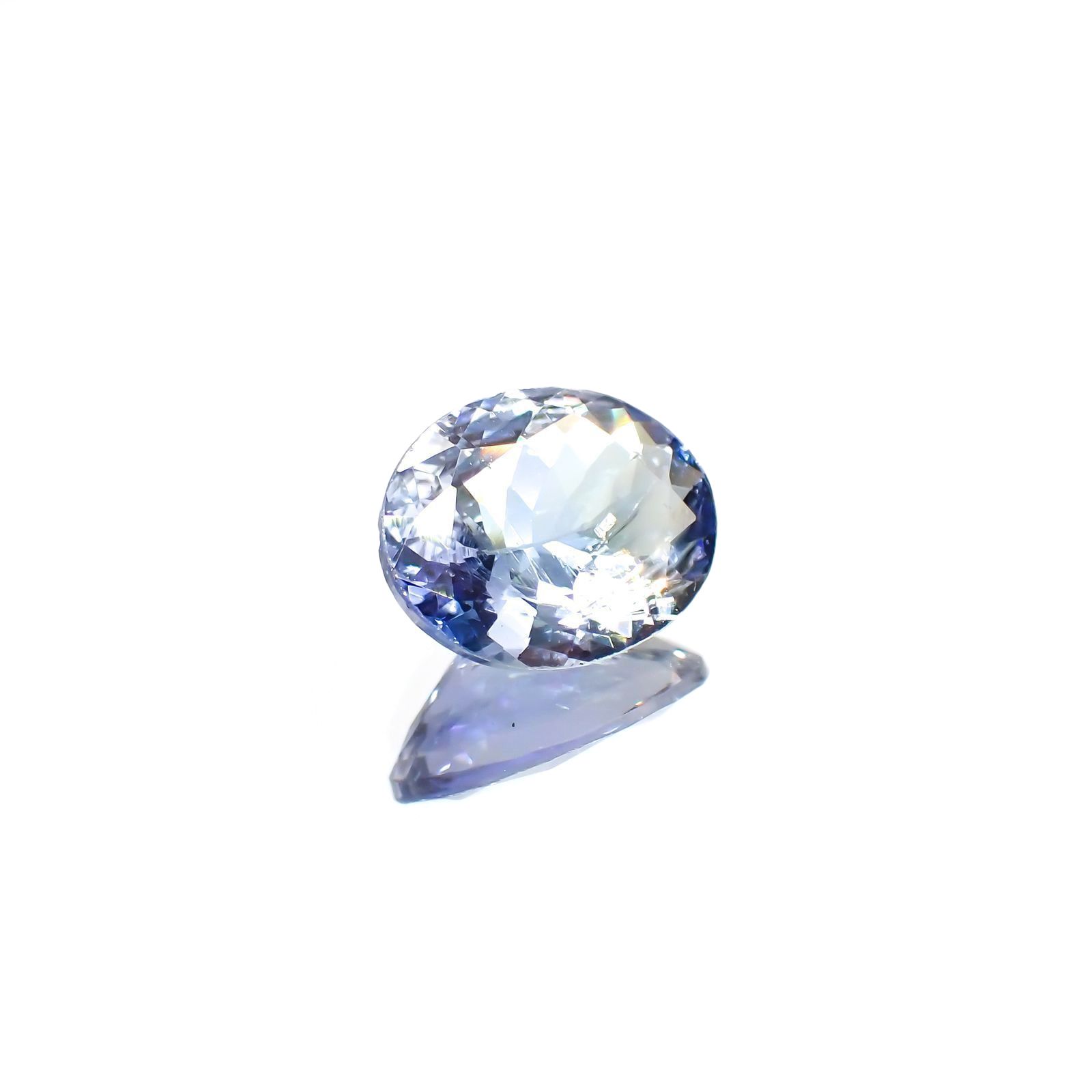 パーティカラータンザナイト(宝石名パーティカラード・ゾイサイト) タンザニア産 ソ付(彩珠) 2.132ct / 10.1x7.9mm前後 [210912641]