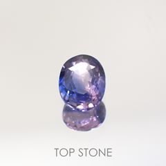 バイカラーサファイア(宝石名バイカラー・サファイア) タンザニア産 0.53ct 識別済[210711558]6×4.4mm前後