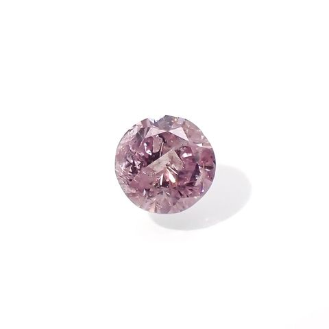 ピンクダイヤモンド(宝石名ダイアモンド I-2/FANCY PURPLISH PINK) 0.082ct ソ付(CGL)[230120130]2.67x2.73mm前後