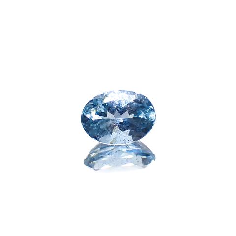 アクアマリン サンタマリアカラー マダガスカル産 0.90ct[240326974]7.3x5.4mm前後