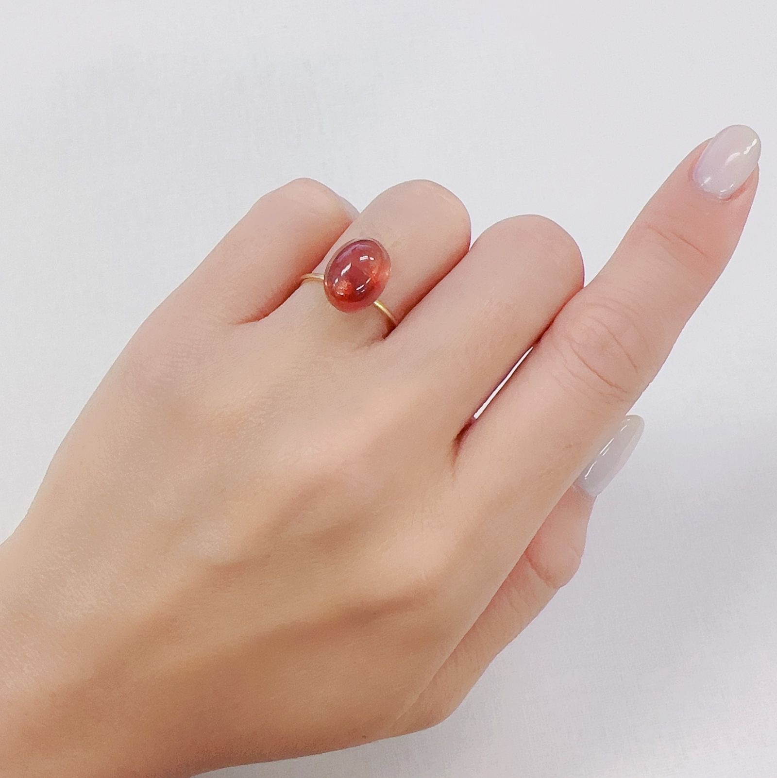 オレゴンサンストーン アメリカ・オレゴン州産 4.83ct[230722685]12x9.1mm前後