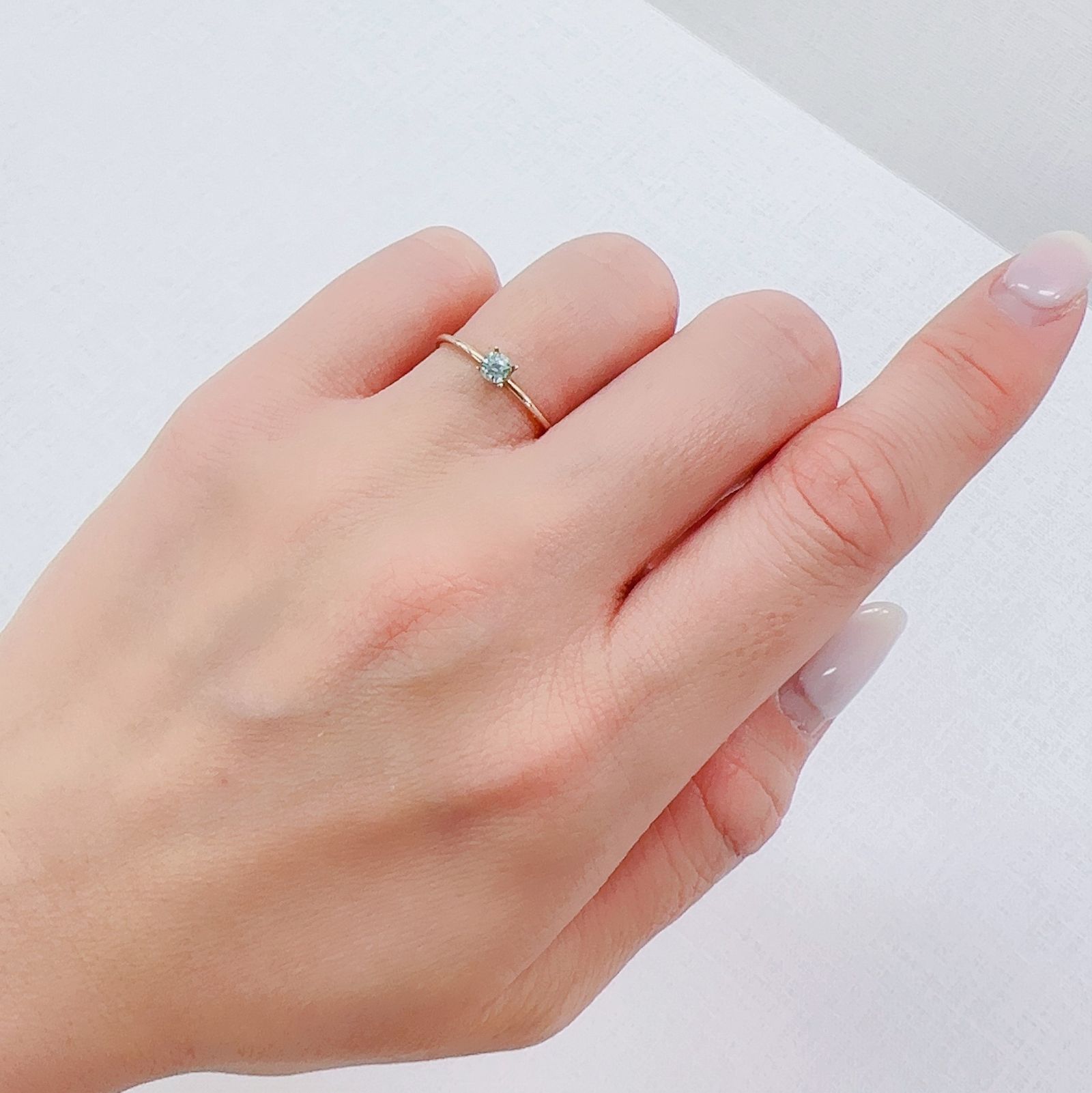 パライバトルマリン(宝石名トルマリン/別名パライバ・トルマリン)モザンビーク産 0.16ct 識別済[230220376]3.3x3.3mm前後