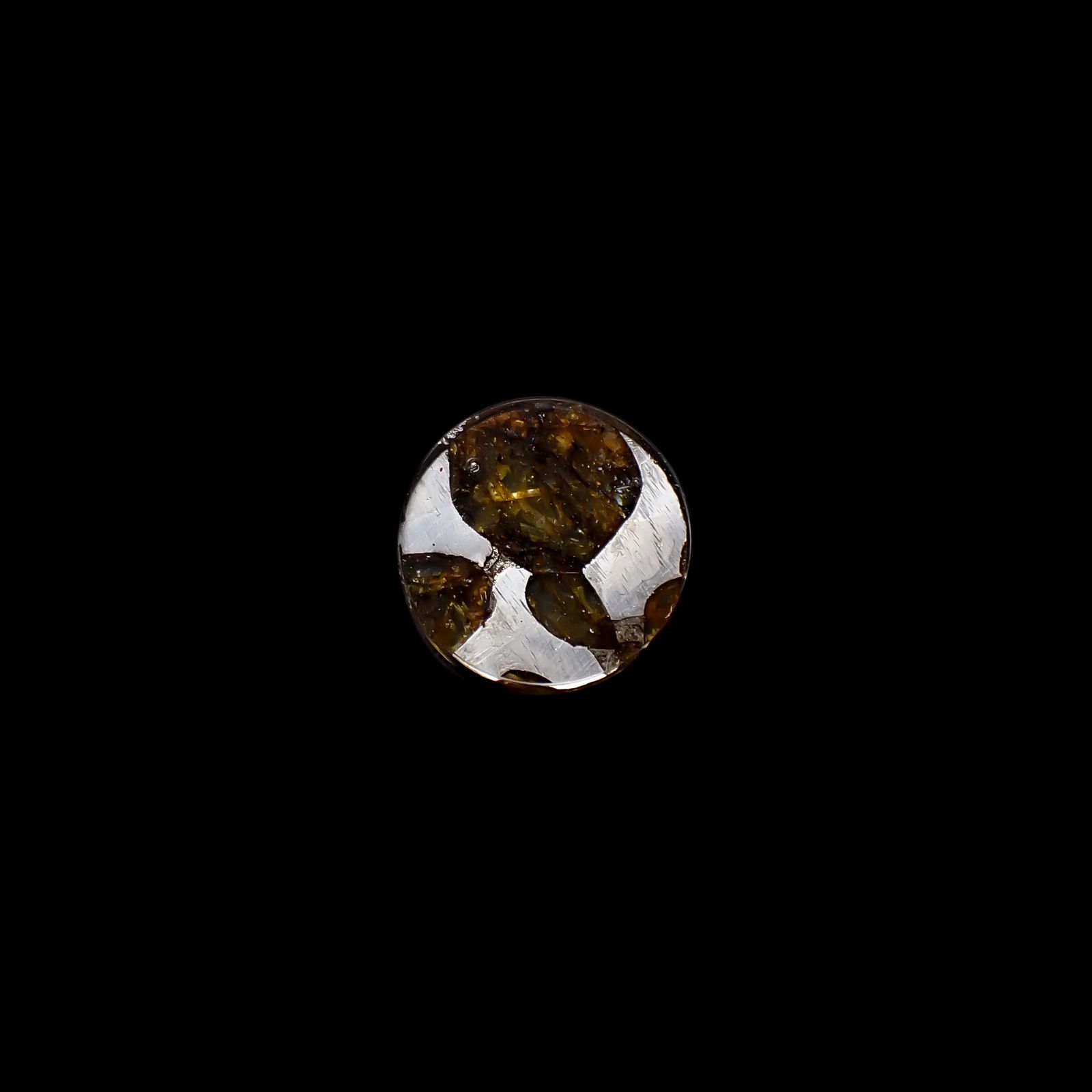 パラサイト隕石Sericho トリプレット 発見地:ケニア 3.64ct[240125725]12.1x12.1mm前後