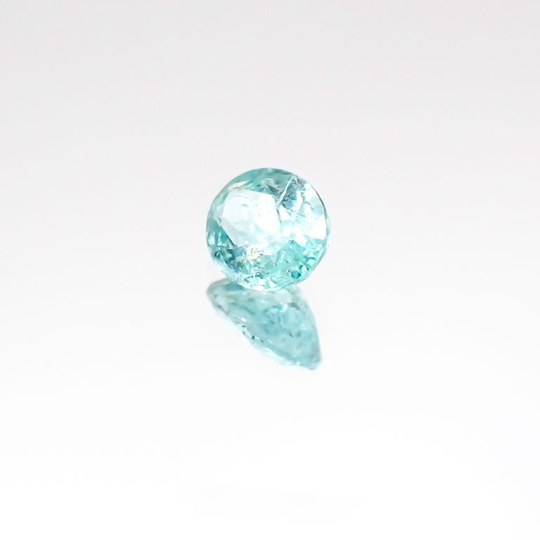 パライバトルマリン(宝石名トルマリン/別名パライバ・トルマリン) ブラジル産 0.286ct ソ付(宝貴協)[20106448]4.7×3.9mm前後