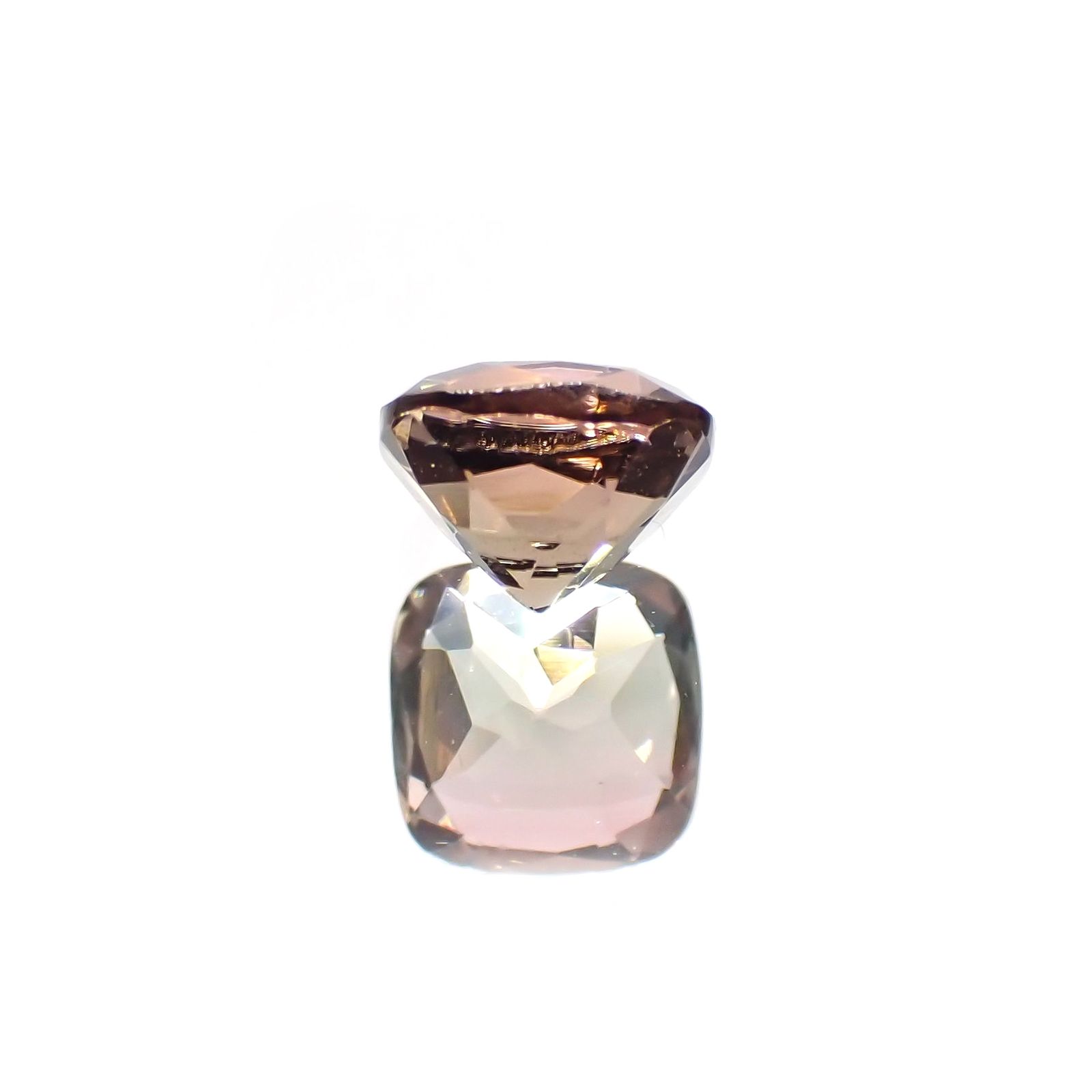 バイカラートルマリン(宝石名バイカラー・トルマリン) コンゴ民主共和国産 1.281ct ソ付(彩珠)[211013609]6.5×6.5mm前後