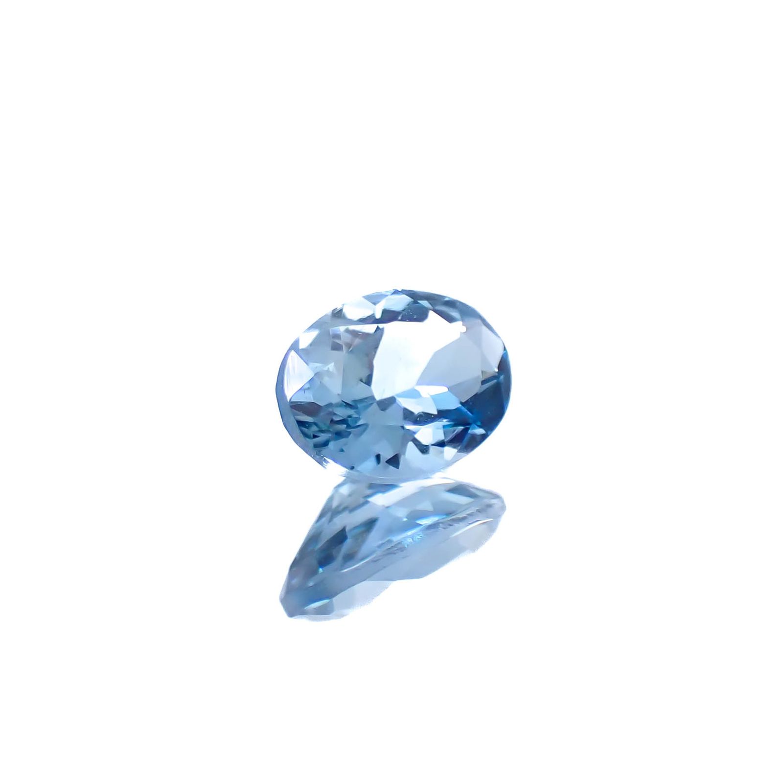 アクアマリン サンタマリアカラー ナイジェリア産 0.72ct [250329941]7x5mm前後